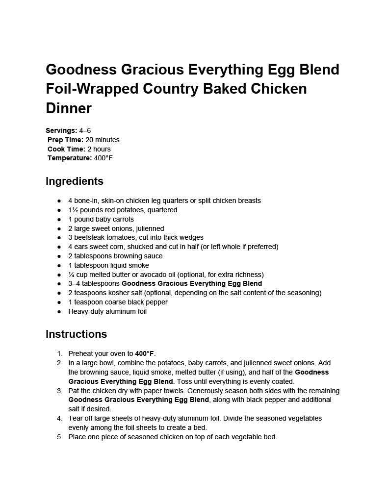 Goodness Gracious Flavor Secrets