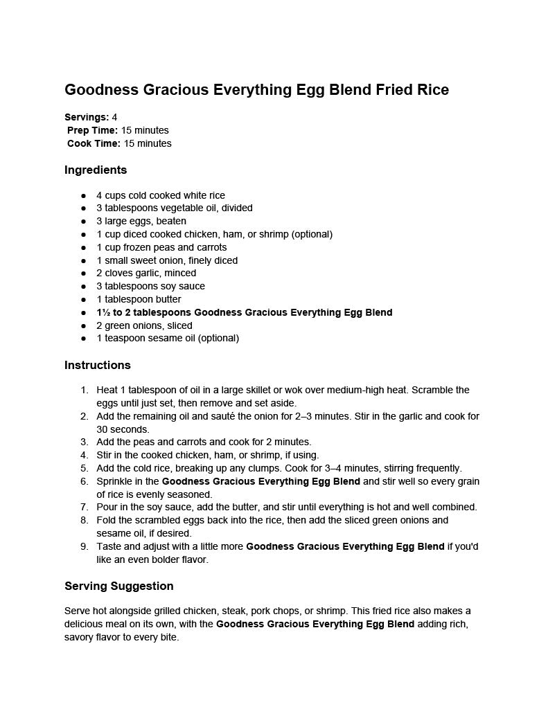 Goodness Gracious Flavor Secrets