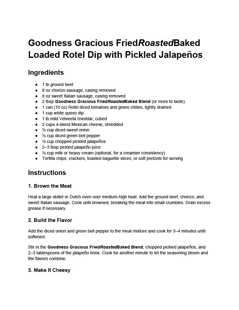 Goodness Gracious Flavor Secrets
