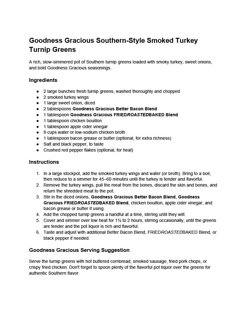 Goodness Gracious Flavor Secrets