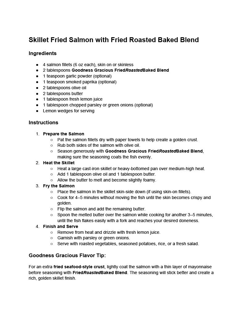 Goodness Gracious Flavor Secrets